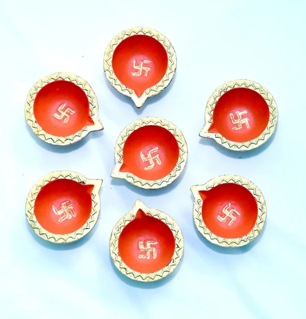 Hand-Painted Terracotta Diyas