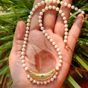 ShreeDa Chandrika Moti Antique Gold Necklace