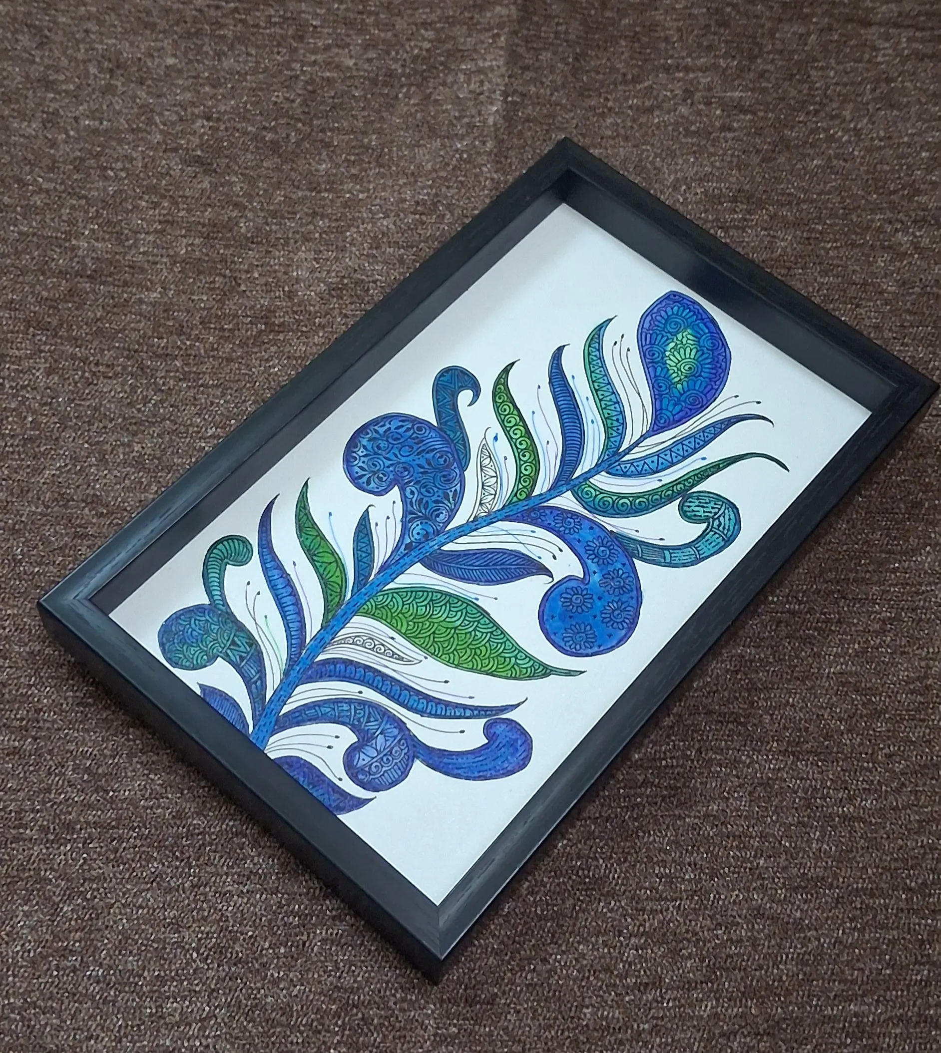 Inspire-Product-Peacock-Feather-Wooden-Tray