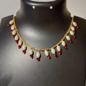 ShreeDa Ruby Pearl Fringe Necklace