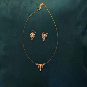 Golden Lotus Love Necklace Set