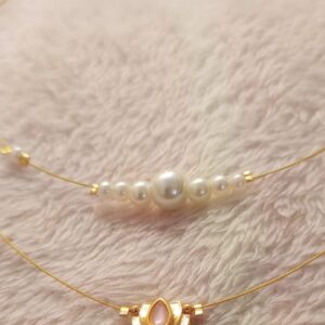 Lotus Drop Pearl Necklace