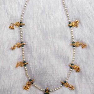 ShreeDa Gajra Pearl Temple Necklace