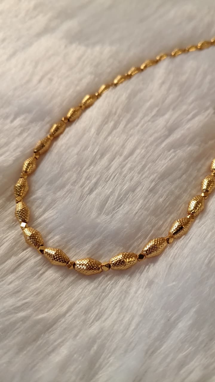 ShreeDa Royal Damroo Textured Gold Bead Necklace - Image 2