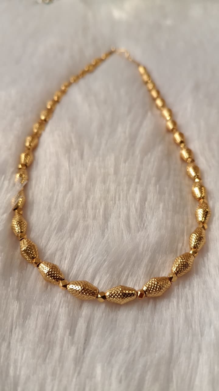 ShreeDa Royal Damroo Textured Gold Bead Necklace - Image 3