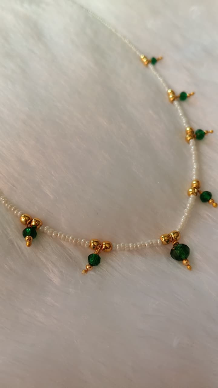ShreeDa Emerald Pearl Necklace
