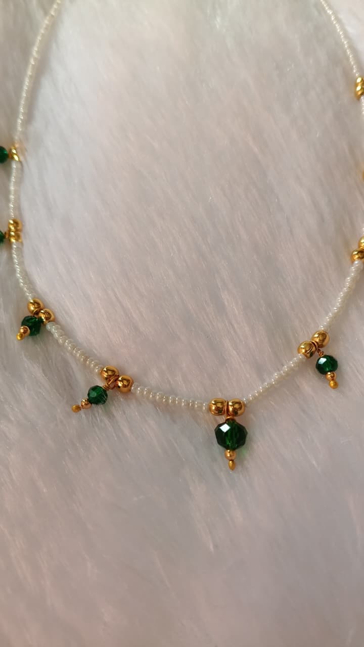 ShreeDa Emerald Pearl Necklace - Image 3
