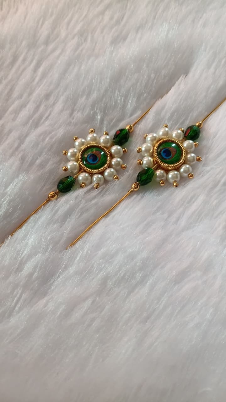 ShreeDa Peacock Pearl Earcuffs - Image 3
