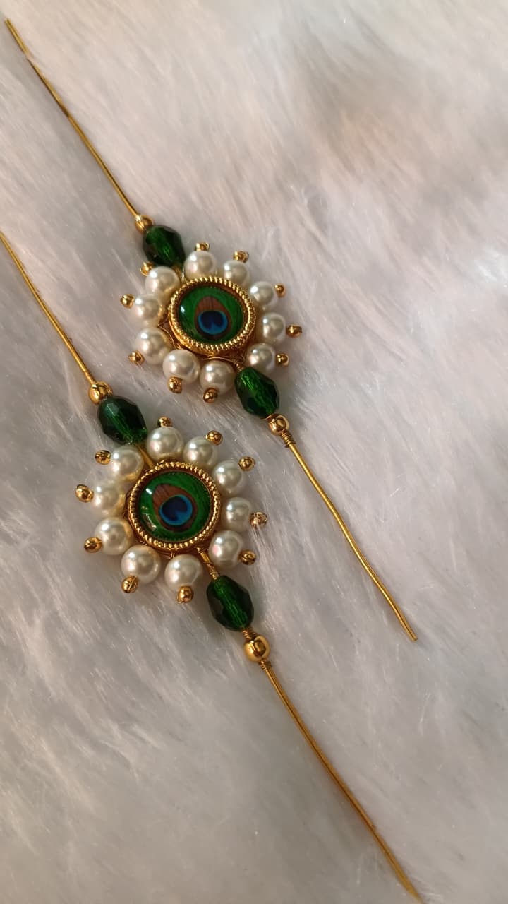 ShreeDa Peacock Pearl Earcuffs - Image 4