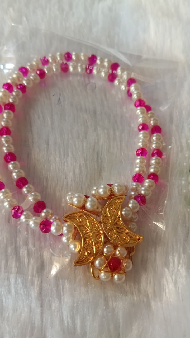 Noor Crescent Collection – Handmade Pearl & Crystal Set - Image 3