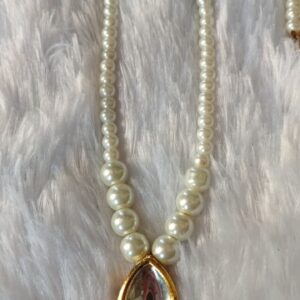 Aarvika Pearl Drop Necklace | Elegant Pearl Pendant Jewellery