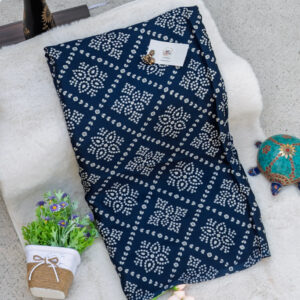 Navy Blue Modal Silk Saree with Dokan Tissue Nakshi Zari Pallu